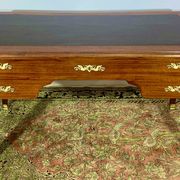 Empire style desk return from egypt double sided in mahogany and gilded bronzes year 1900