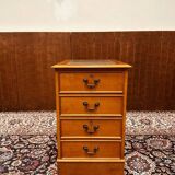 Classic English Chest of Drawers with leather inlay