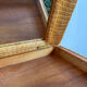 Rattan console desk with curved legs, 1970s