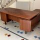 Vintage mahogany executive desk with bar.