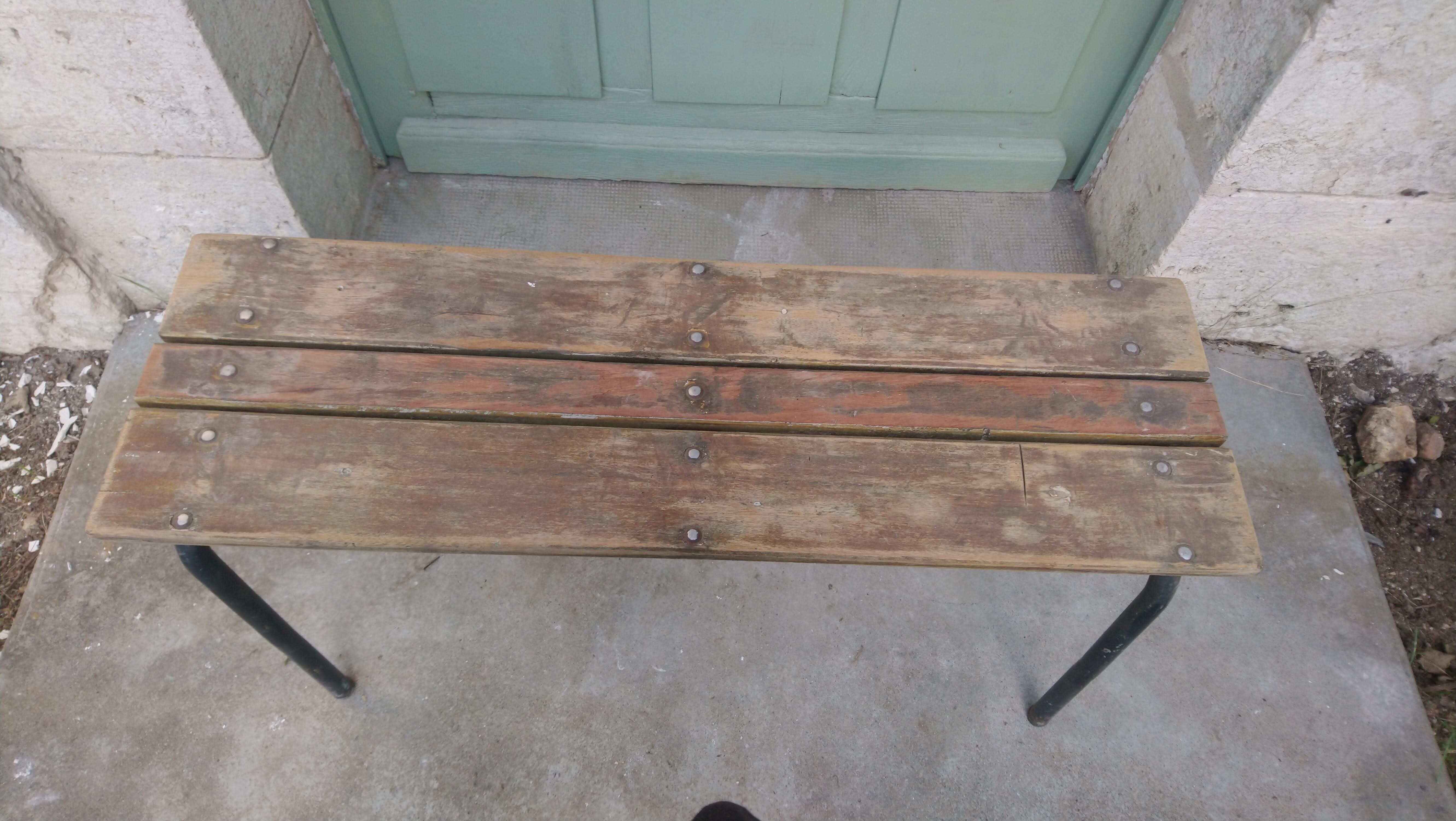 Vintage school bench