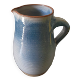 blue enamelled Roger Jacques stoneware pitcher