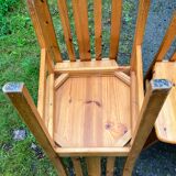 5 vintage pine chairs mountain chalet