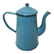 Mid-20th century speckled blue enameled sheet metal coffee maker