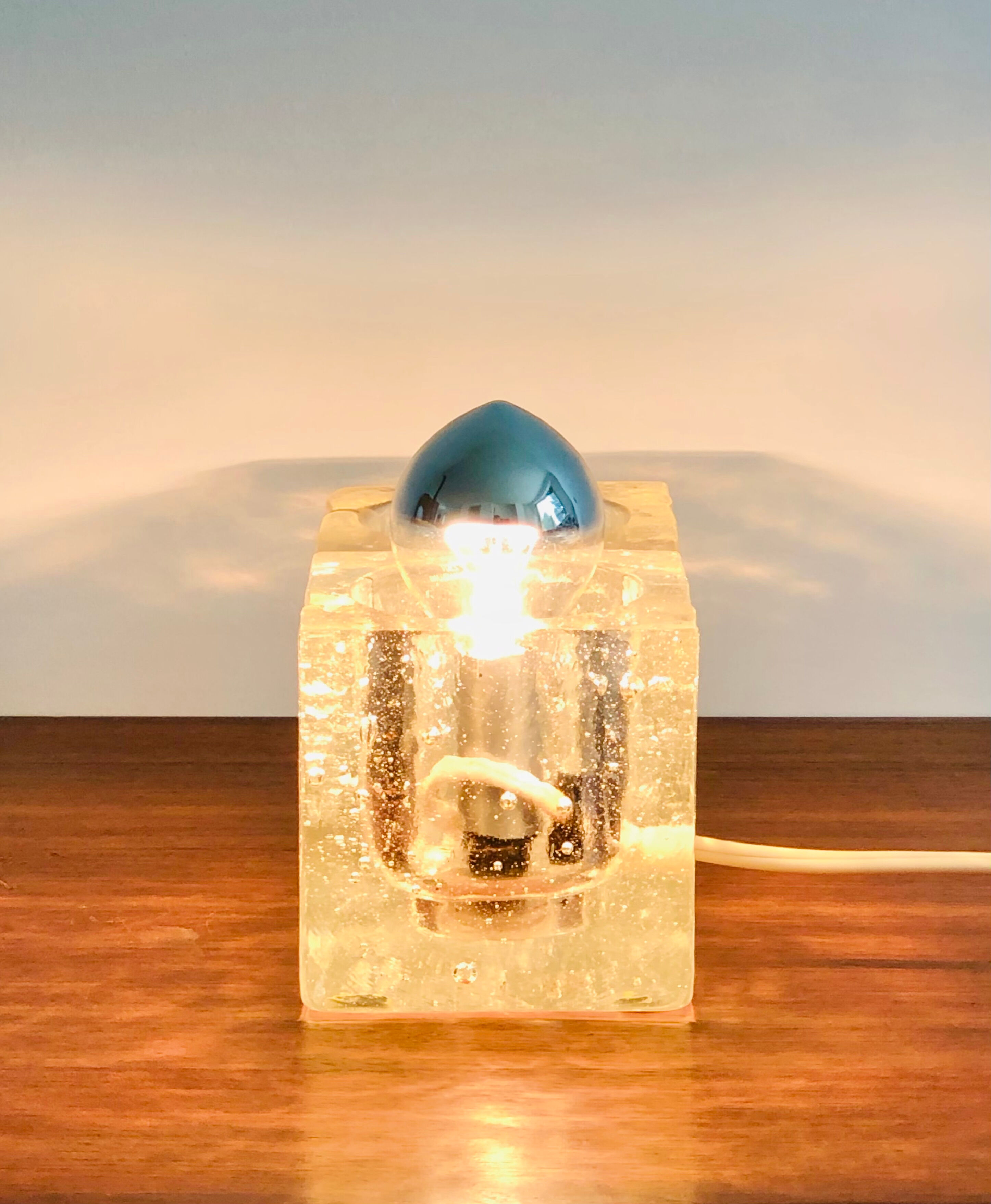 Murano glass table lamp, Italy 60s