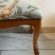 Louis XV style footstool with floral pattern