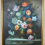 Still Life late 19th century A.Vianni Oil on Wood