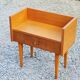 Vintage bedside table of the 50s in blond oak bobbin feet