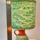 Wireless Jasba table lamp - West German pottery with fish decor | 41 cm