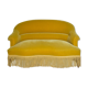 Mustard velvet toad bench