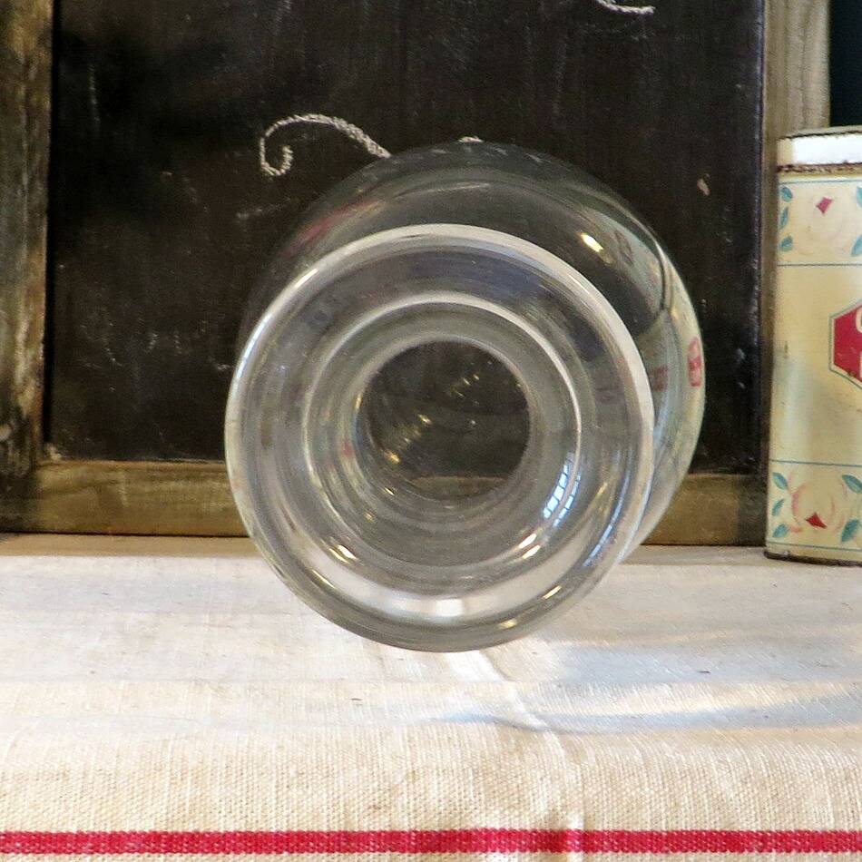 A rare large vintage Norman cider carafe, hand-blown