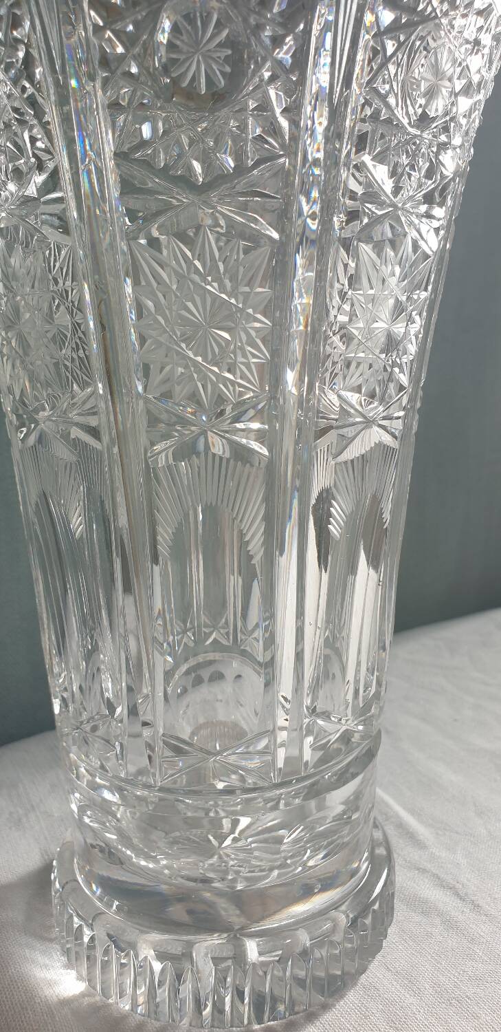 Bohemian crystal vase