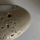 Travertine and steel valet tray, space age 1960s, Italian work