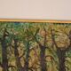 Original Mid Century Swedish Oil on Panel – “Textured Forest” by Stig Allan