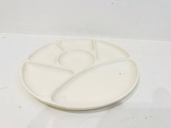 Plat apéritif en faïence – Gien, France, années 50