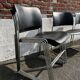 Set of 6 black metal chairs, model GF 40/4 by David Rowland.