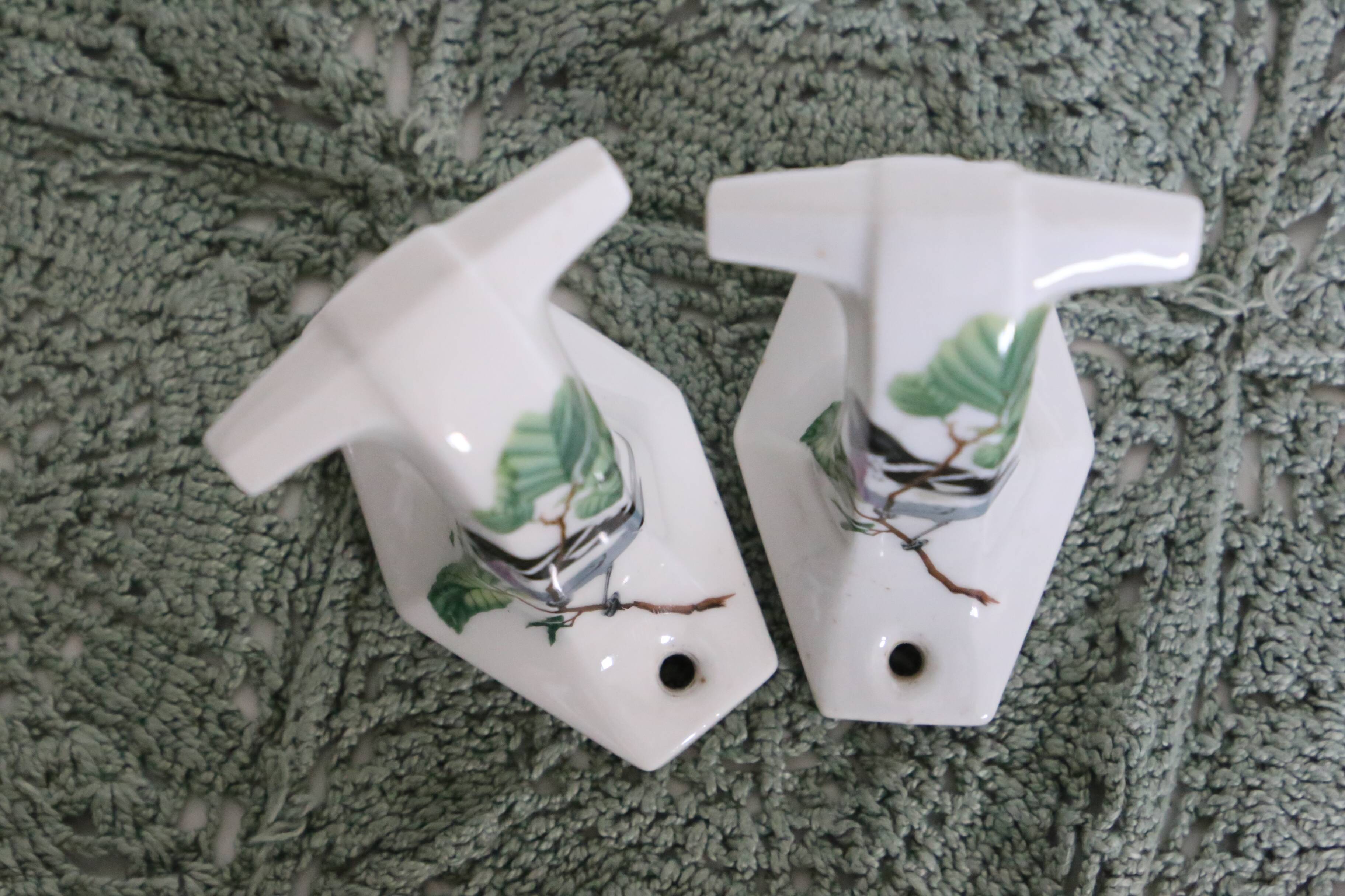 Pair of Paris porcelain coat hooks