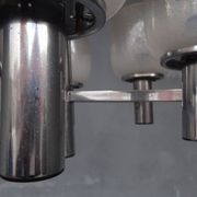 Luster chrome metal and blown glass 1970