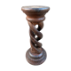 Turned wooden candle holder