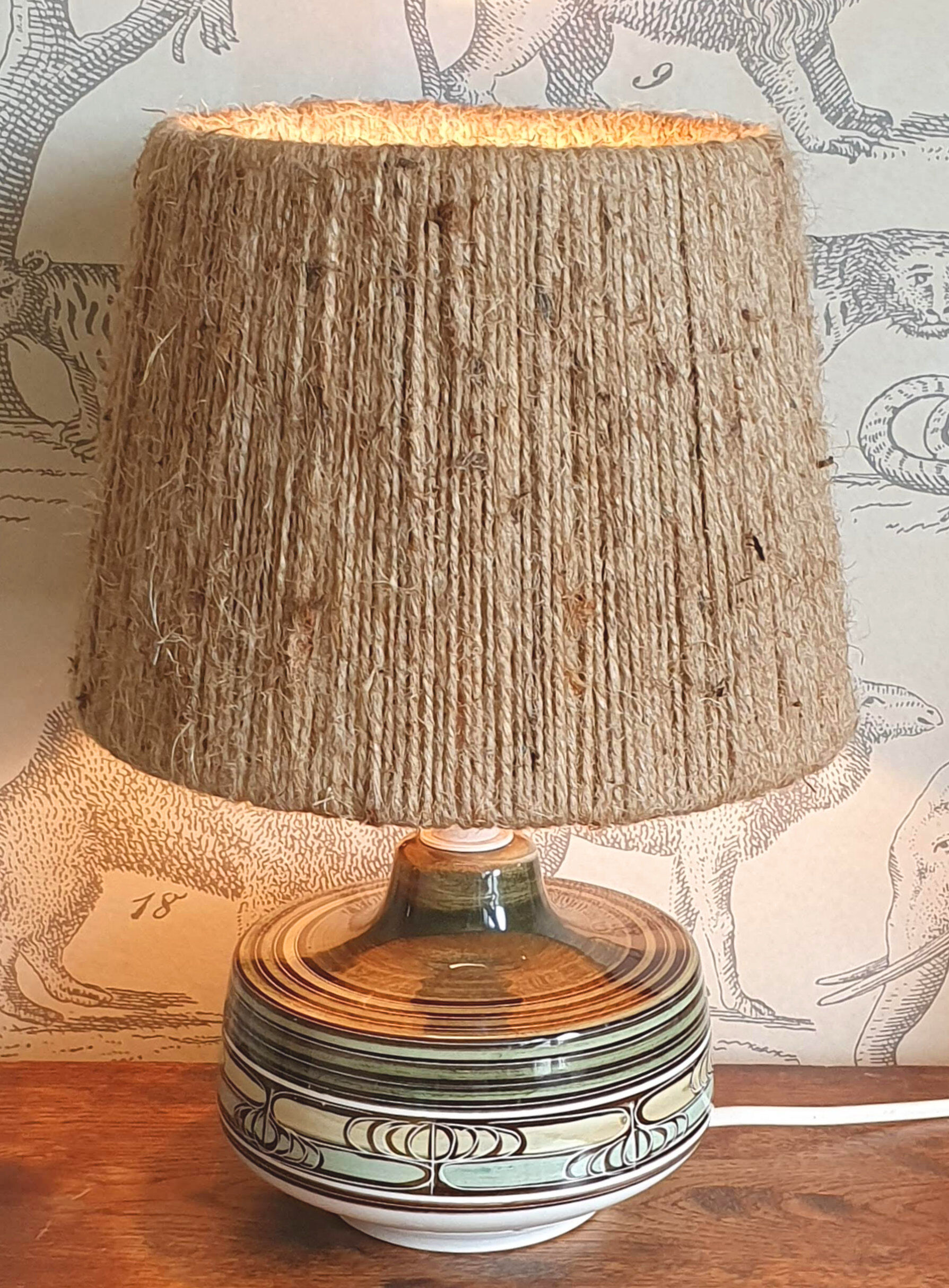 Ceramic lamp Jersey Pottery 70s