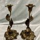Pair of bronze candle holders from the art nouveau period 1900