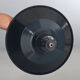 Industrial suspension n°2 in enamelled sheet anthracite gray 44cm XL 1960
