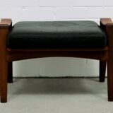 Vintage teak & leather stool arne wahl iversen