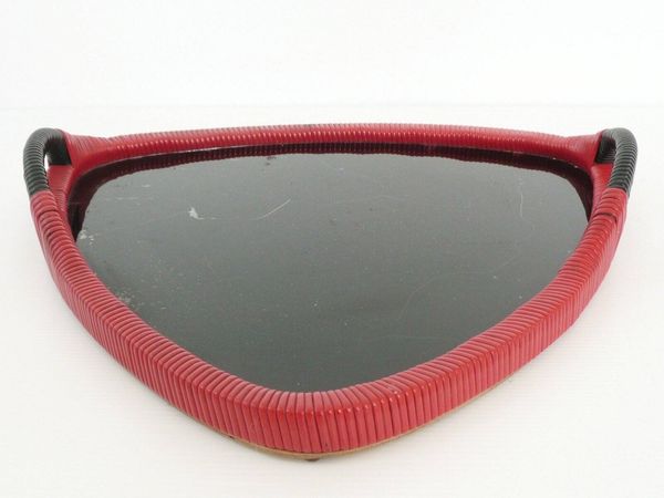 Plateau Rouge & Noir Scoubidou Typique Vintage Design Années 50