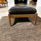 Eric Merthen Vintage Black Swedish Pouf / Footstool