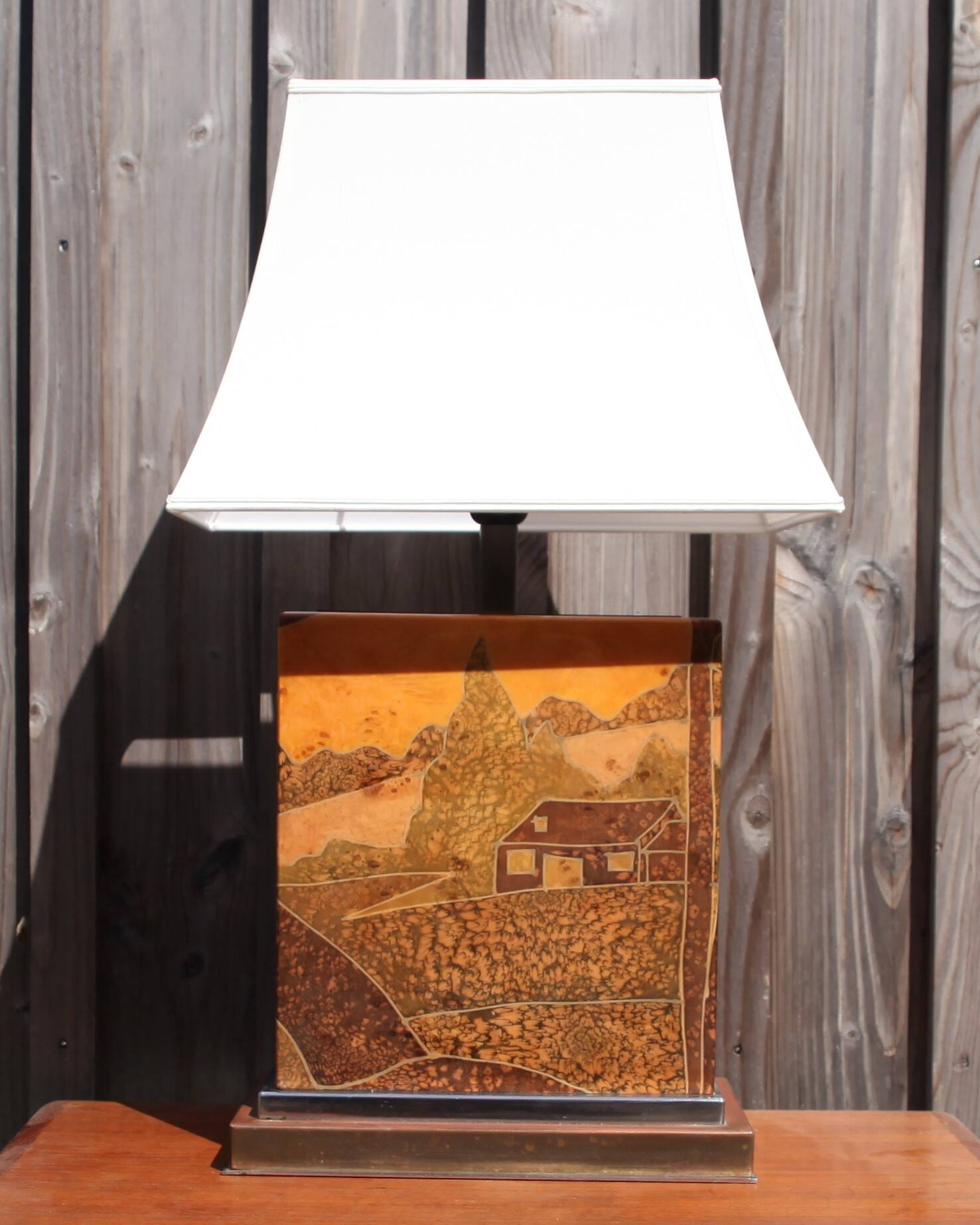 Resin lamp by Jean Claude Mahey