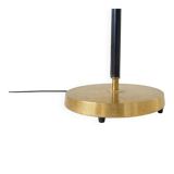 Mid-century black leather floor lamp by Falkenbergs Belysning, Sweden, 1960s.