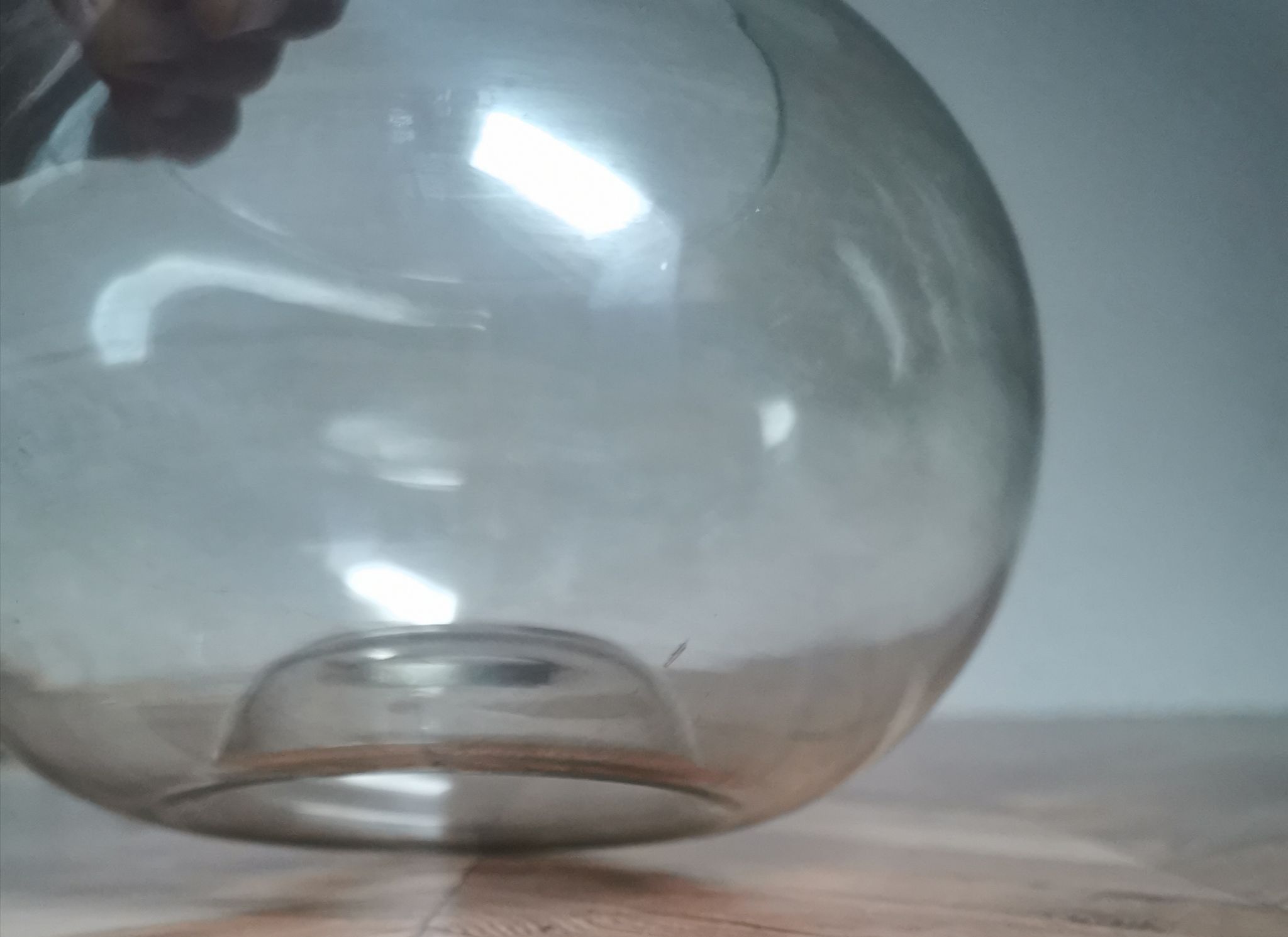 Suspension vintage globe en verre