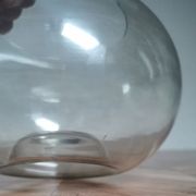 Suspension vintage globe en verre