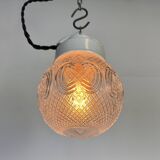 Vintage White Porcelain Pendant Light, 1970s
