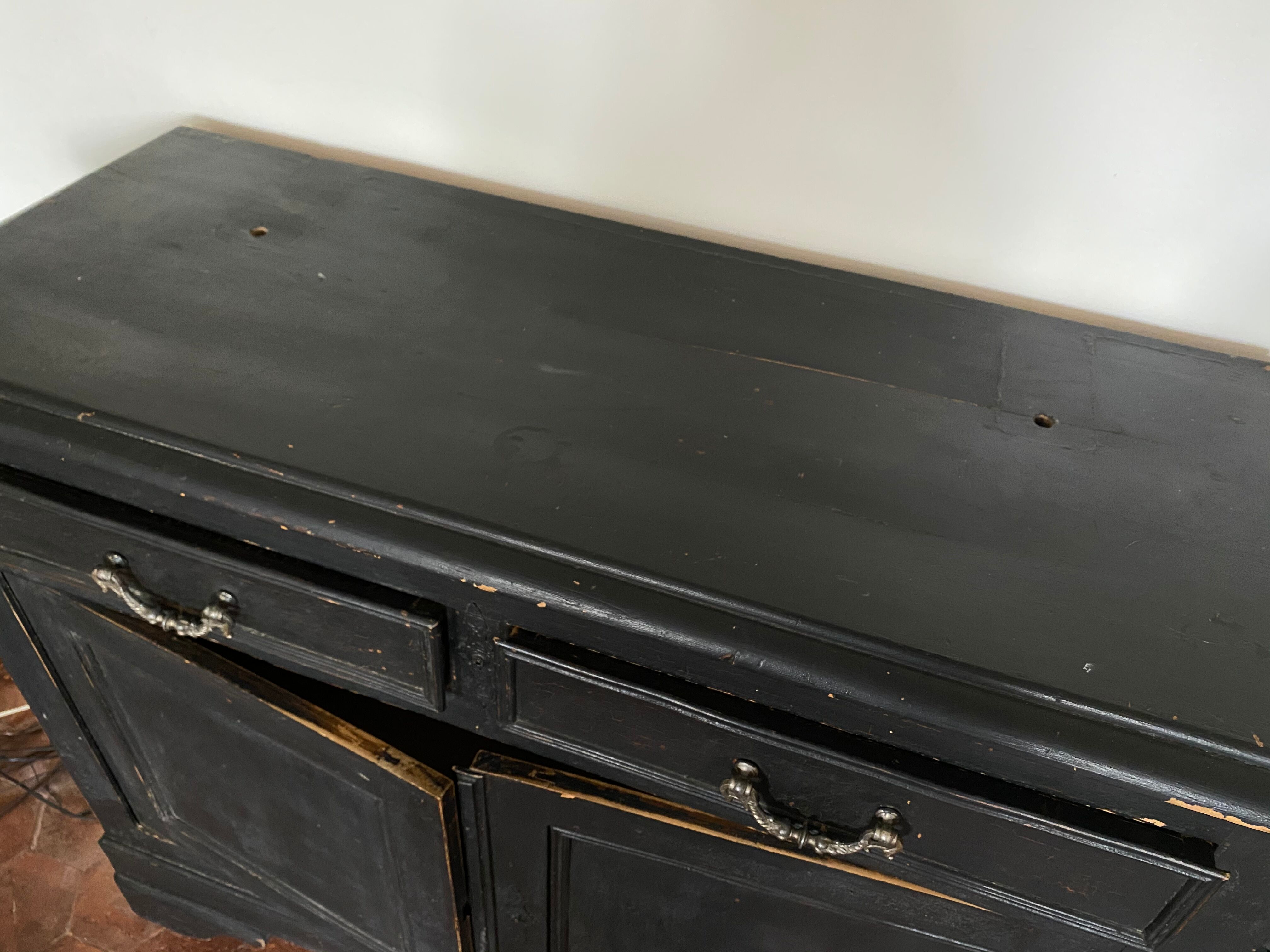 Black wooden buffet