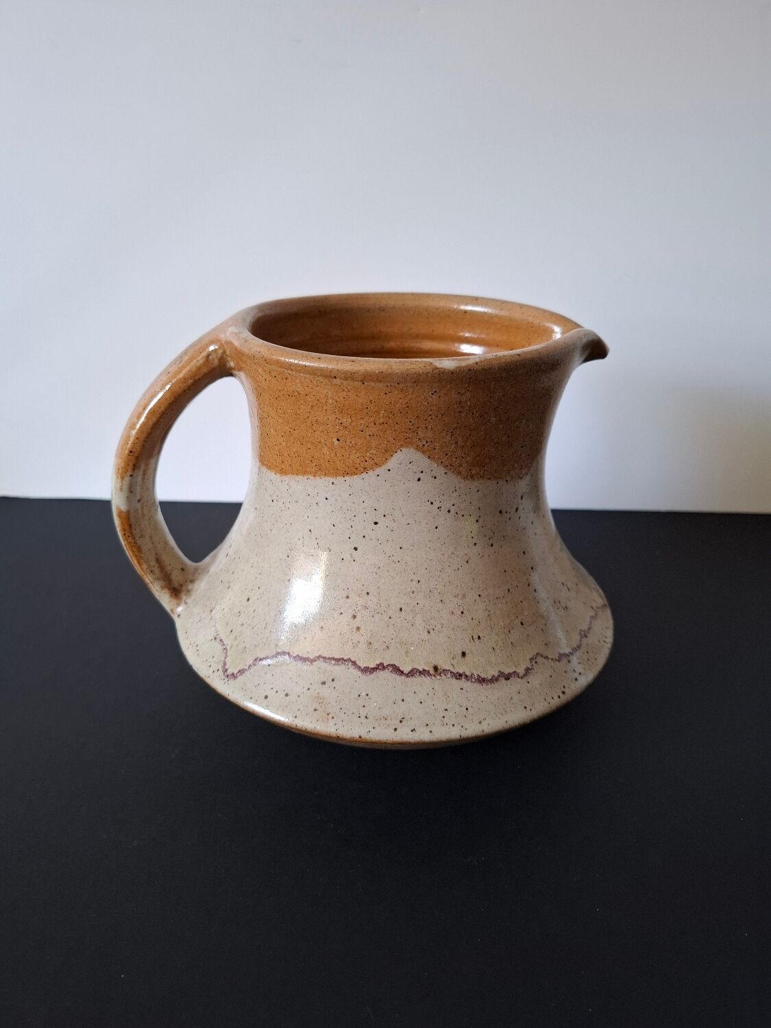 Ceramic pitcher by Fabien Comte, signed.
