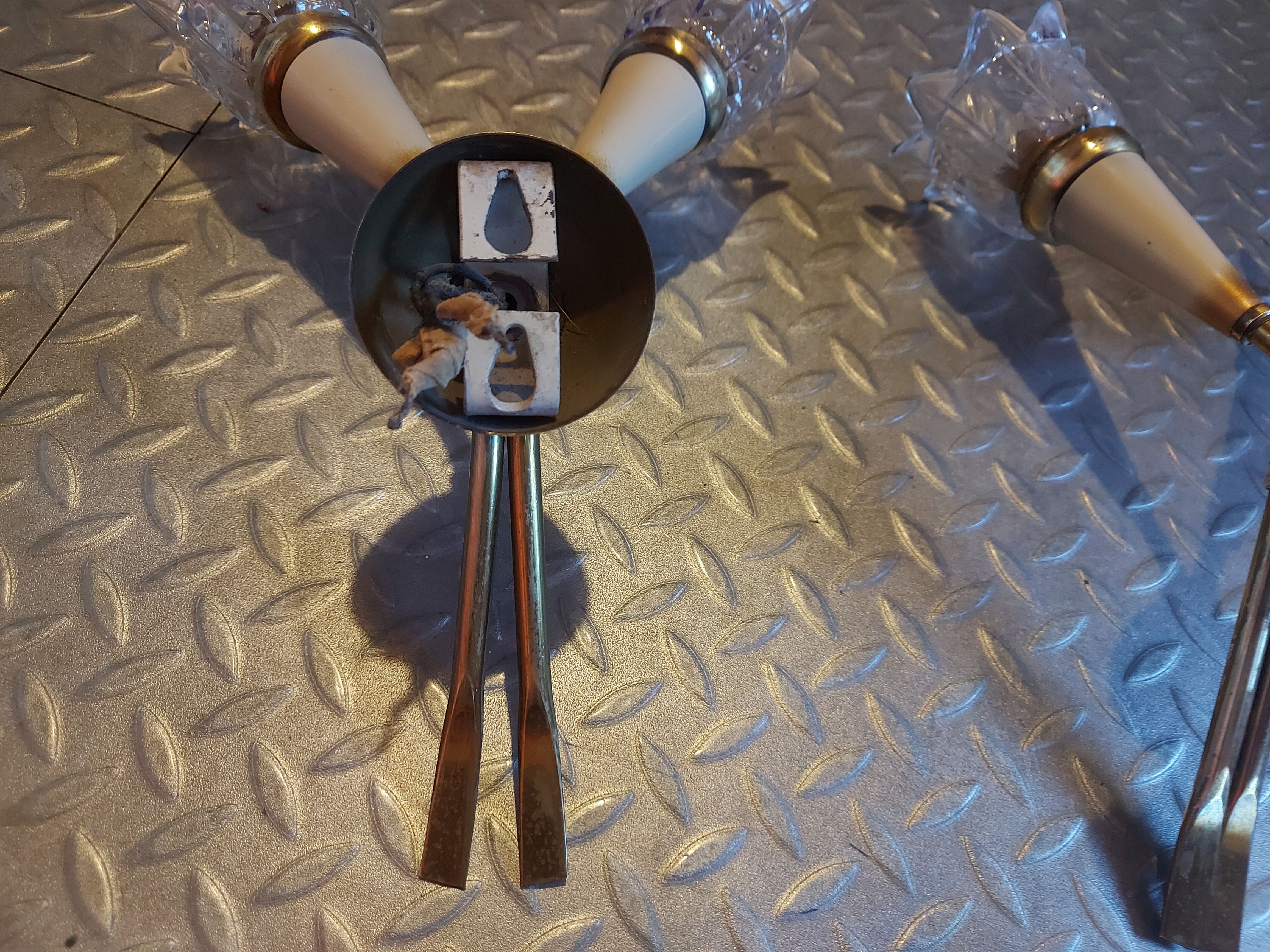 Pair of Lunel brass wall lamps