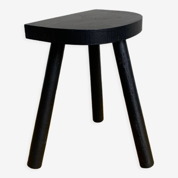 Tripod stool half-moon black