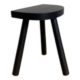 Tripod stool half-moon black