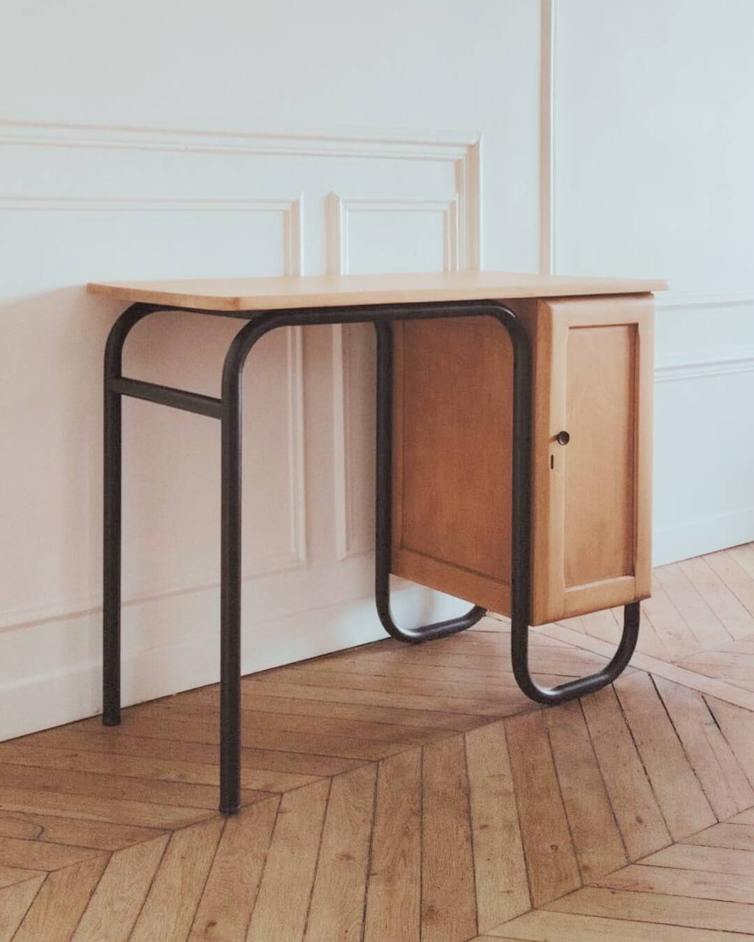 Renovated vintage desk by Jacques Hitier, 1960s.