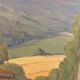 Old painting, Landscape Monts du Lyonnais, signed and dated 1946