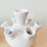 Tulip tree vase in white Delft earthenware