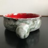 Caquelon, ceramic pan signed Arlette Rioux Juan