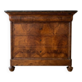 Ensemble commode ancienne : 2 tiroirs en noyer