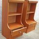 Pair of bedside tables with integrated lighting, 1970s.