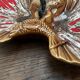 Ceramic hors d'oeuvre server Vallauris shell slipware fish