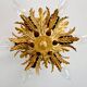 Golden metal ceiling light, Banci Firenze, 1970