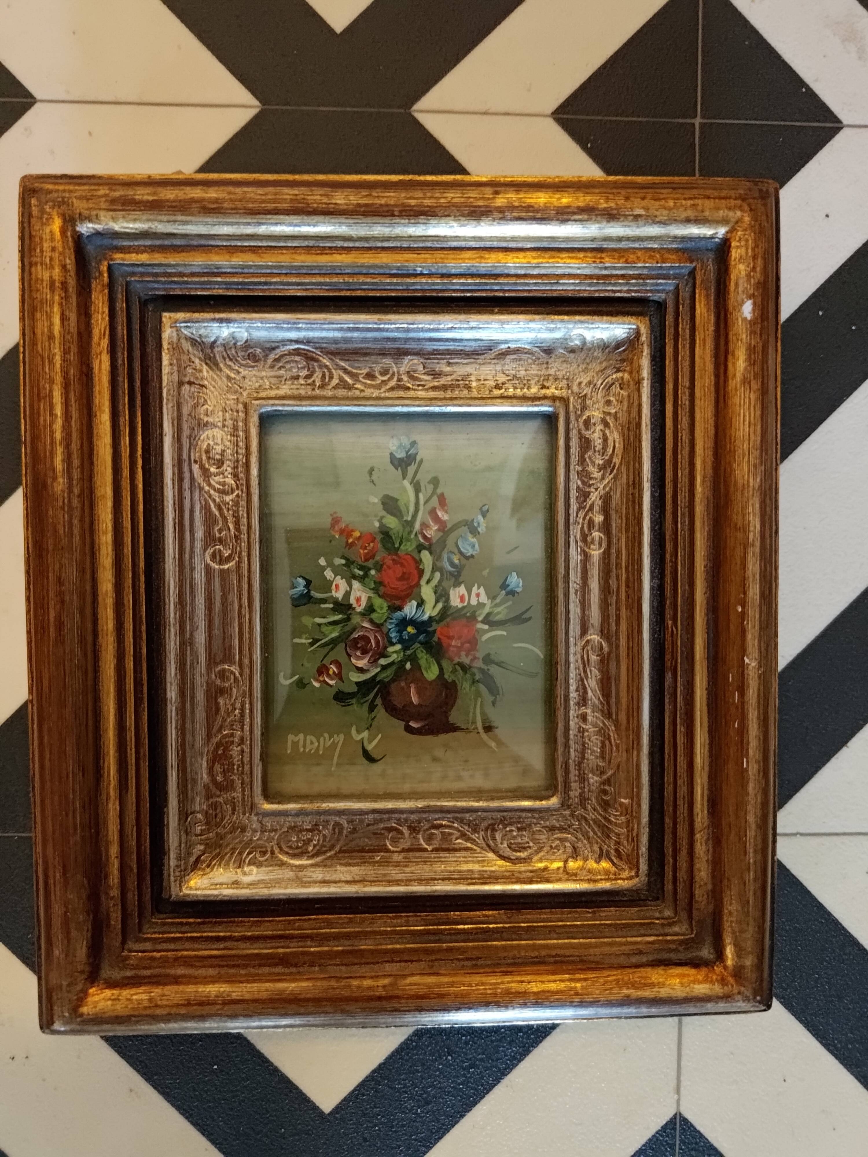 Miniature bouquet painting