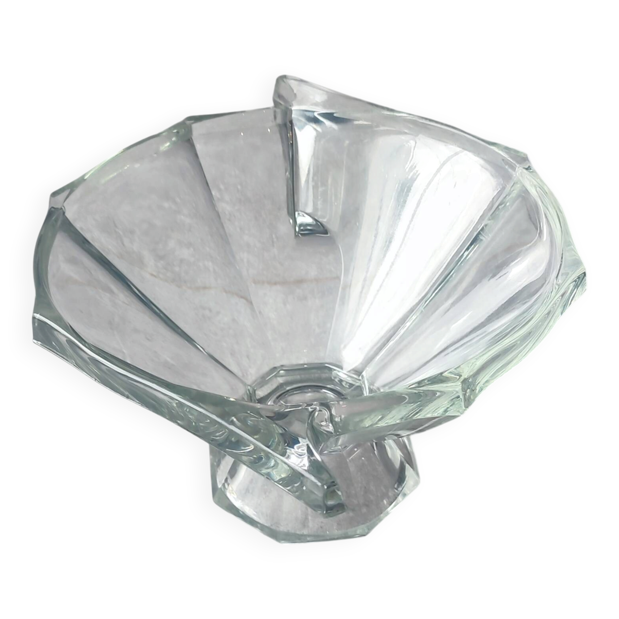 Coupe en verre épais style Art Déco gravée Slovakia
