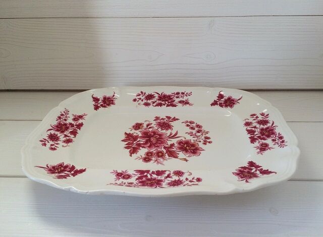 Old rectangular flat Sarreguemines Aubusson collection